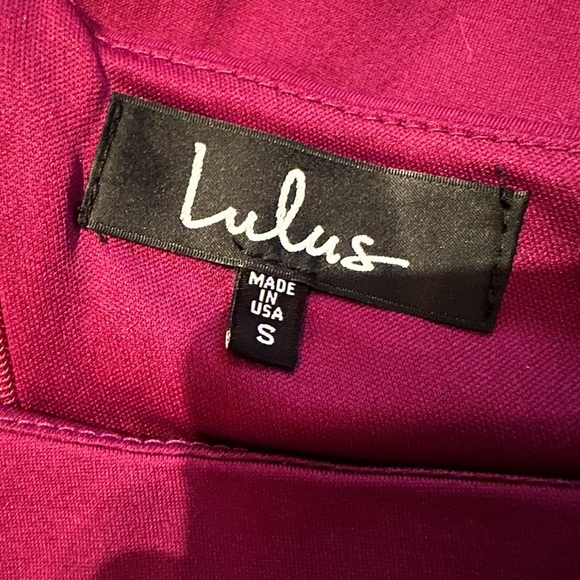 Lulus Precious Thing Magenta Asymmetrical Off The Shoulder Mini‎ Dress Sz S NEW - Picture 7 of 13